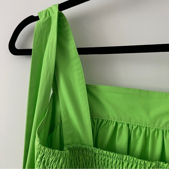 Christopher John Rogers Bright Green Babydoll Adjustable Strap Dress in Size S - Picture 4 of 4